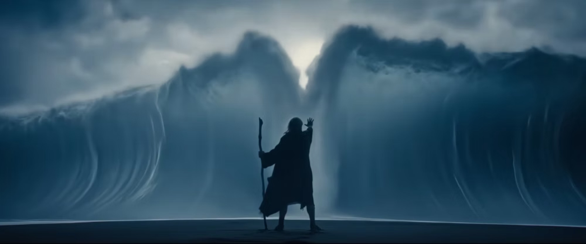 Moses parting the Red Sea